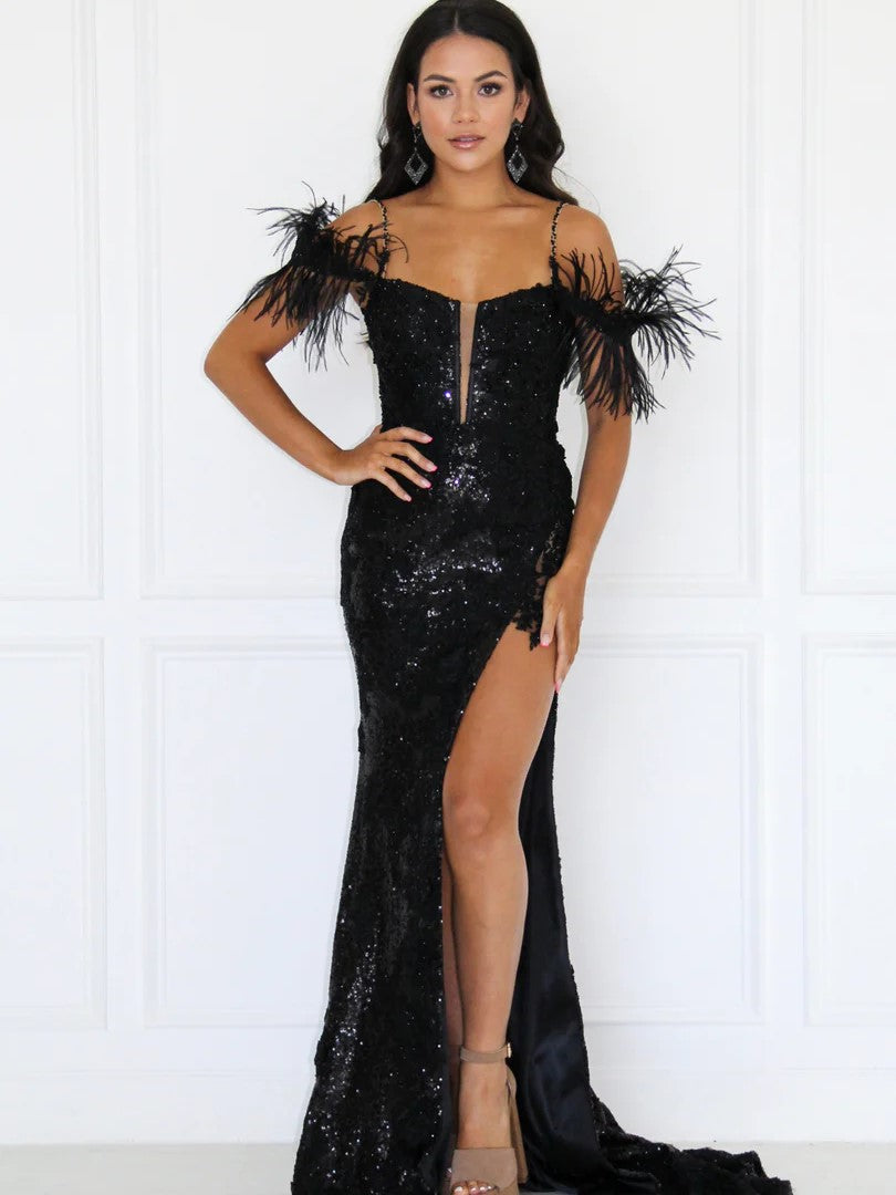 Lace Corset Gown - Black