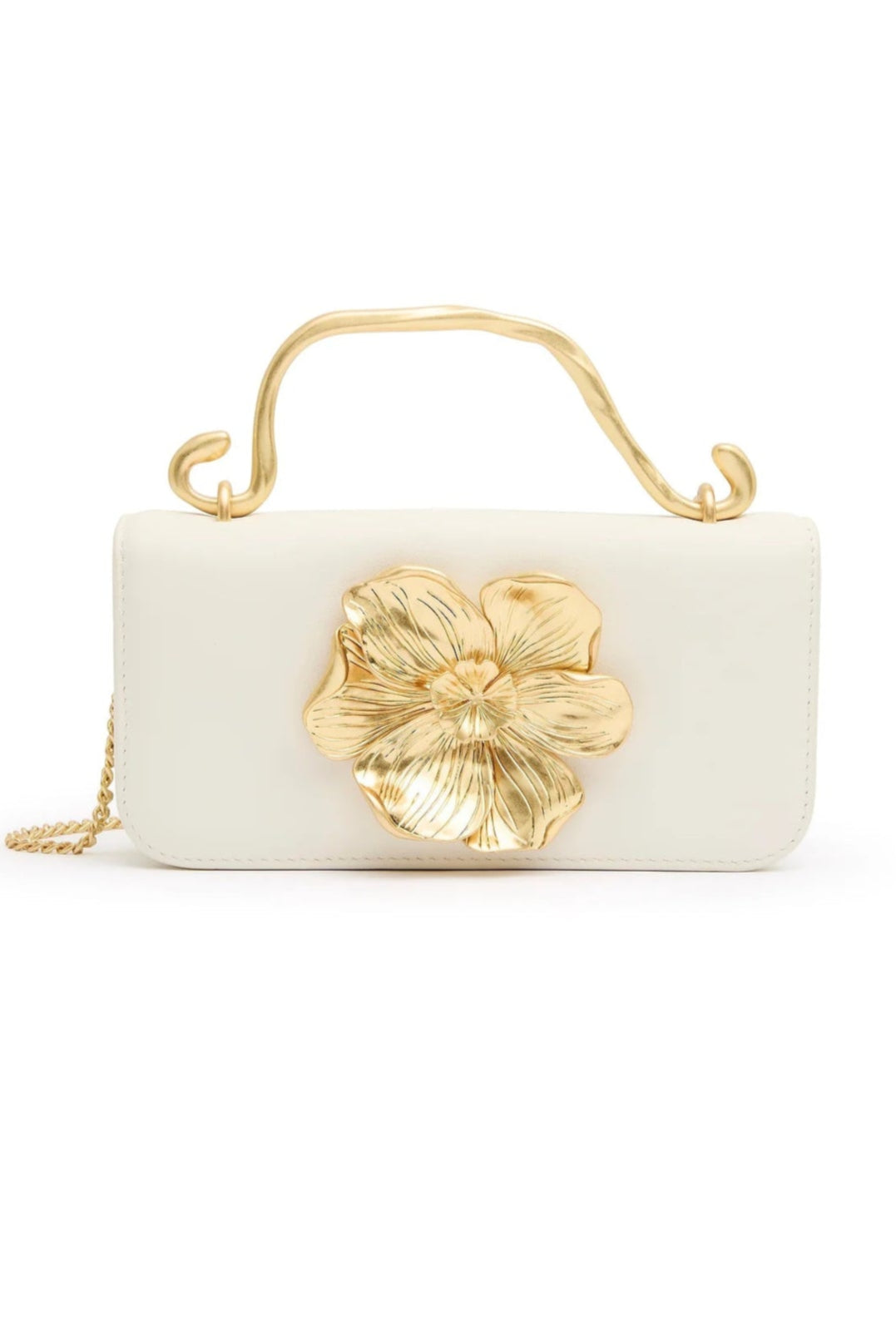 Alessia Flower Clutch - White