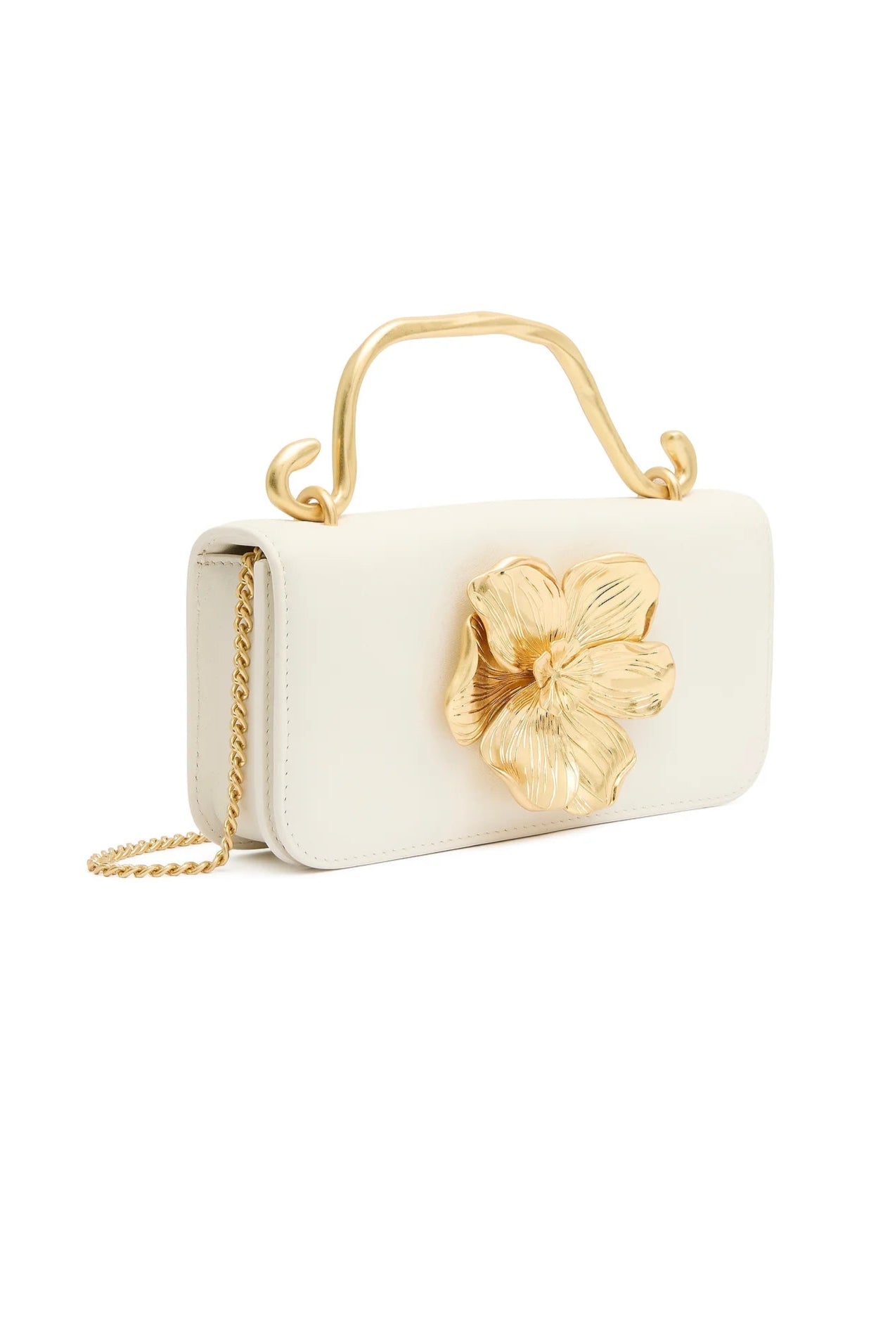 Alessia Flower Clutch - White