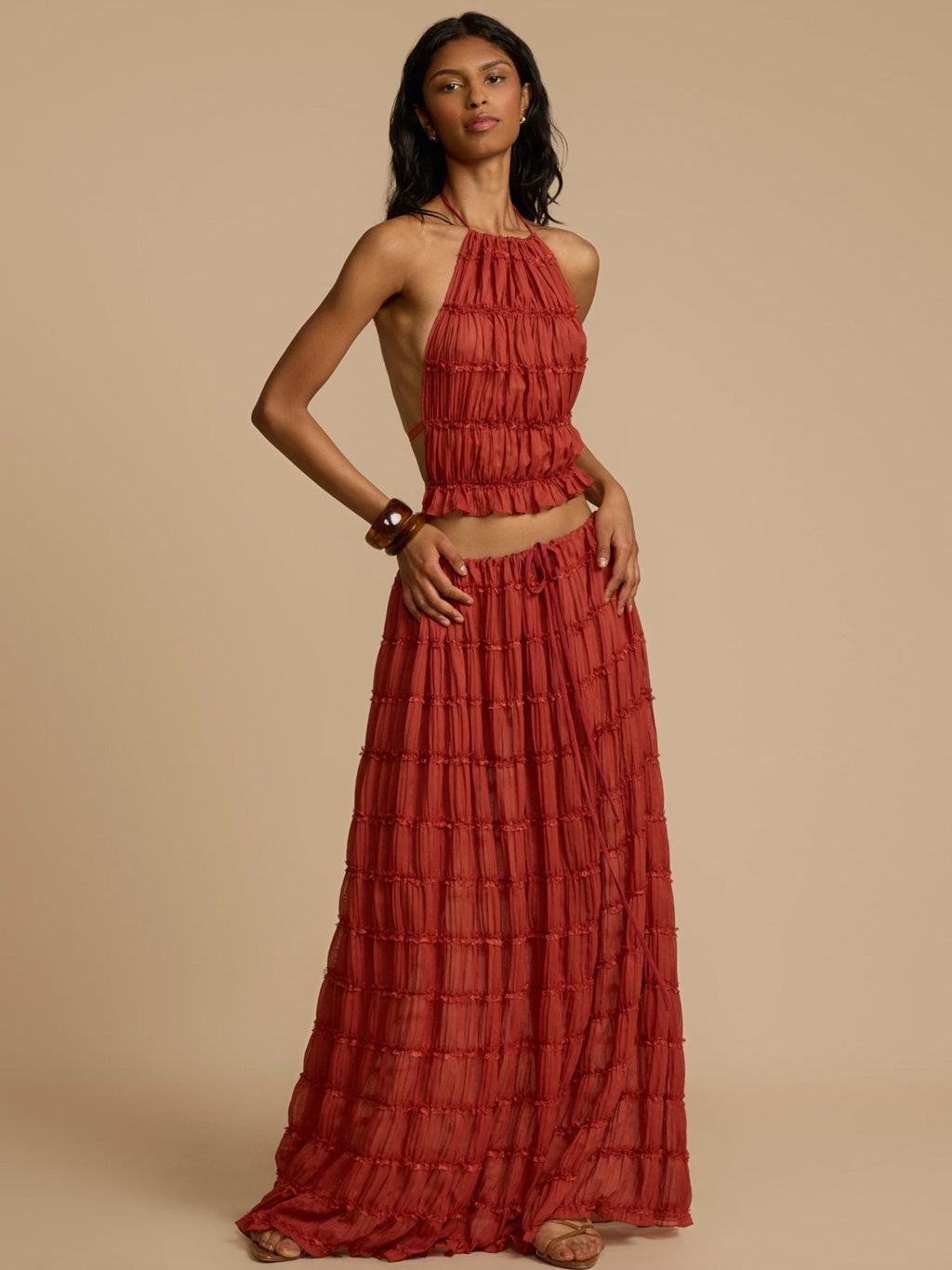 Red formal dress unique