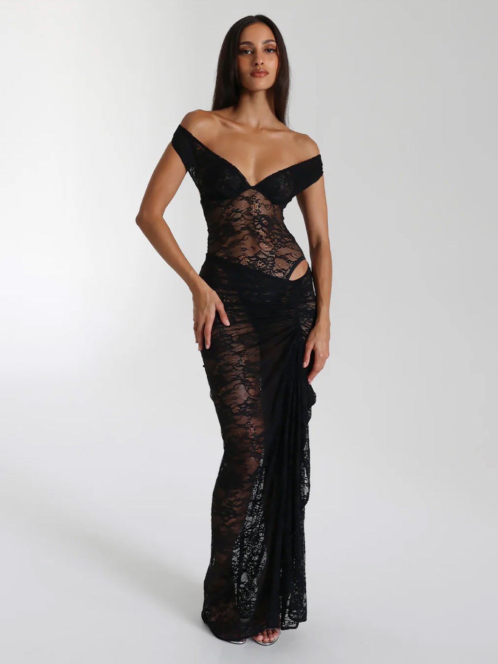 Black lace dress hire gold coast