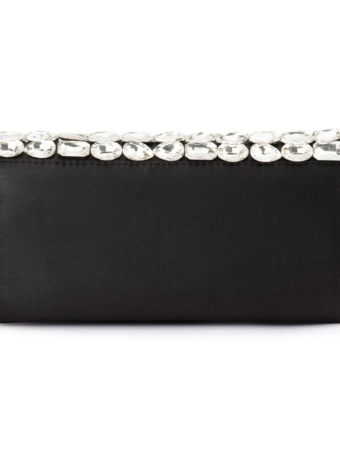 Renata Crystal Clutch - Black/Silver