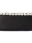 Renata Crystal Clutch - Black/Silver