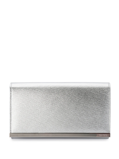 Maddie Metallic Clutch - Silver