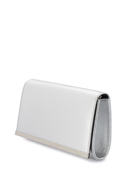 Maddie Metallic Clutch - Silver