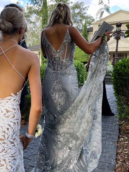 Shimmer Gown - Silver