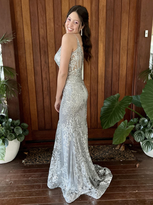 Shimmer Gown - Silver